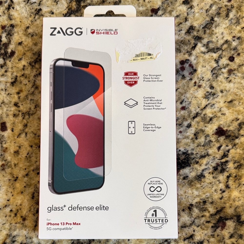 ZAGG Glass+ Defense Elite Screen Protector for iPhone 13 Pro Max - Clear